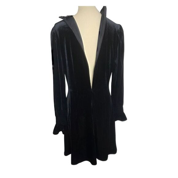 Black Velvet Long Sleeve Dress – LOFT – Size 6 – Wednesday Addams Goth Vibes - Picture 5 of 6